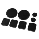 Maxbell Wear Resistant Longboard POB Fingers Palm Slide Pucks Set for Downhill Square 8Pcs Black