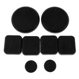 Maxbell Wear Resistant Longboard POB Fingers Palm Slide Pucks Set for Downhill Square 8Pcs Black