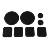 Maxbell Wear Resistant Longboard POB Fingers Palm Slide Pucks Set for Downhill Square 8Pcs Black