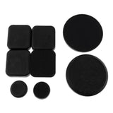 Maxbell Wear Resistant Longboard POB Fingers Palm Slide Pucks Set for Downhill Square 8Pcs Black