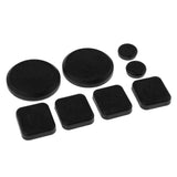 Maxbell Wear Resistant Longboard POB Fingers Palm Slide Pucks Set for Downhill Square 8Pcs Black