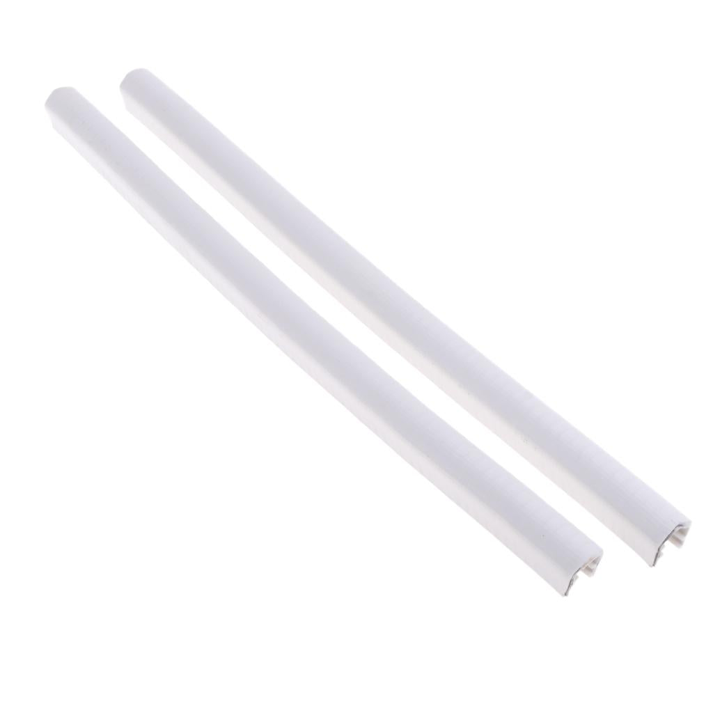 Maxbell 2Pcs Skateboard Longboard Nose Guard Tail Guard Edge Protection Rubber Strip White