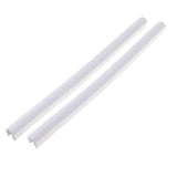 Maxbell 2Pcs Skateboard Longboard Nose Guard Tail Guard Edge Protection Rubber Strip White