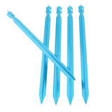 Maxbell 5pcs 23cm Aluminum Camping Tent Stakes Pegs Triangle Ground Nails  Blue
