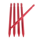 Maxbell 5pcs 23cm Aluminum Camping Tent Stakes Pegs Triangle Ground Nails  Red