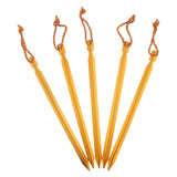 Maxbell Ultralight Triangle Tent Stakes Ground Nails Camping Hiking Tent Pegs yellow