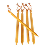 Maxbell Ultralight Triangle Tent Stakes Ground Nails Camping Hiking Tent Pegs yellow
