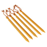 Maxbell Ultralight Triangle Tent Stakes Ground Nails Camping Hiking Tent Pegs yellow