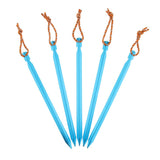 Maxbell Ultralight Triangle Tent Stakes Ground Nails Camping Hiking Tent Pegs blue
