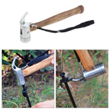 Maxbell Hiking Camping Tent Mallet Hammer Peg Stake Puller for Ground Nails Metal Head