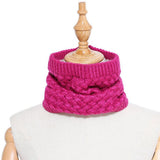 Maxbell Windproof Fleece Winter Warm Scarf Neck Loop Warmer Neckerchief Rose Red
