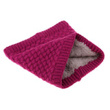 Maxbell Windproof Fleece Winter Warm Scarf Neck Loop Warmer Neckerchief Rose Red