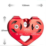 Maxbell 24KN Mountaineering Rock Climbing Zip Line Rope Wire Cable Trolley Pulley