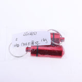 Maxbell 2Pcs Waterproof Aluminum Pill Box Case Bottle Cache Drug Holder Keychain Round Red