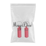 Maxbell 2Pcs Waterproof Aluminum Pill Box Case Bottle Cache Drug Holder Keychain Round Red