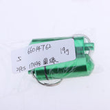 Maxbell 2Pcs Waterproof Aluminum Pill Box Case Bottle Cache Drug Holder Keychain Round Green