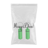Maxbell 2Pcs Waterproof Aluminum Pill Box Case Bottle Cache Drug Holder Keychain Round Green