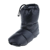 Maxbell White Goose Down Slippers Winter Warm Camping Tent Foot Booties Black XL