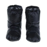 Maxbell White Goose Down Slippers Winter Warm Camping Tent Foot Booties Black XL