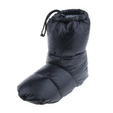 Maxbell White Goose Down Slippers Winter Warm Camping Tent Foot Booties Black XL