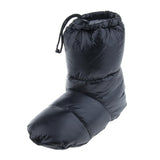 Maxbell White Goose Down Slippers Winter Warm Camping Tent Foot Booties Black XL
