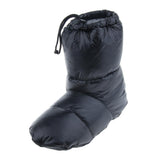 Maxbell White Goose Down Slippers Winter Warm Camping Tent Foot Booties Black XL