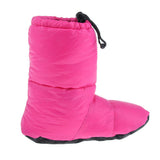 Maxbell White Goose Down Slippers Winter Warm Camping Tent Foot Booties Rose Red L