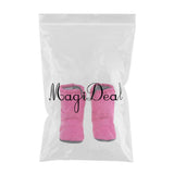 Maxbell White Goose Down Slippers Winter Warm Camping Tent Foot Booties Rose Red L