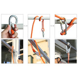 Maxbell Safety Outdoor Fall Protection Rope With Snap Hooks, Carabineer 5m-Single rope Large hook