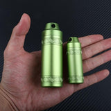 Maxbell Waterproof Aluminum Pill Storage Box Tablet Capsule Holder Bottle Green S