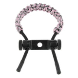 Maxbell Bow Archery Wrist Sling Paracord Cord Survival Hunting Shooting Wrist Strap Pink and Black