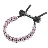 Maxbell Bow Archery Wrist Sling Paracord Cord Survival Hunting Shooting Wrist Strap Pink and Black