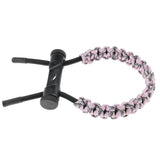 Maxbell Bow Archery Wrist Sling Paracord Cord Survival Hunting Shooting Wrist Strap Pink and Black