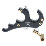 Maxbell Archery Release Aid Trigger 4 Finger Grip for Compound Bow Hunting Black