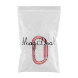 Maxbell 25KN Aluminum Rock Climbing Rescue Safety D Type Carabiner Red Auto