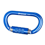 Maxbell 25KN Aluminum Rock Climbing Rescue Safety D Type Carabiner Blue Auto