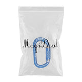 Maxbell 25KN Aluminum Rock Climbing Rescue Safety D Type Carabiner Blue Auto