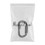 Maxbell 25KN Aluminum Rock Climbing Rescue Safety D Type Carabiner Black Auto
