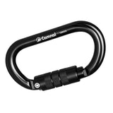 Maxbell 25KN Aluminum Rock Climbing Rescue Safety D Type Carabiner Black Auto
