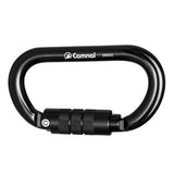 Maxbell 25KN Aluminum Rock Climbing Rescue Safety D Type Carabiner Black Auto