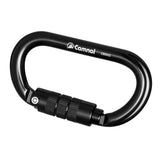 Maxbell 25KN Aluminum Rock Climbing Rescue Safety D Type Carabiner Black Auto