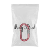Maxbell 25KN Aluminum Rock Climbing Rescue Safety D Type Carabiner Red Screwgate