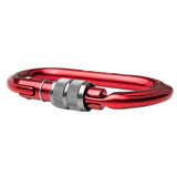 Maxbell 25KN Aluminum Rock Climbing Rescue Safety D Type Carabiner Red Screwgate