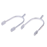 Max 1 Pair Zinc Alloy Horse Spurs Equestrian Horse Riding Spurs Women Silver