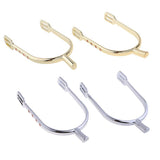 Max 1 Pair Zinc Alloy Horse Spurs Equestrian Horse Riding Spurs Women Silver