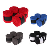 Maxbell 4pcs Soft Fleece Equestrian Leg Wraps Bandage for Horse Riding Racing Red