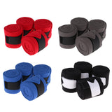 Maxbell 4pcs Soft Fleece Equestrian Leg Wraps Bandage for Horse Riding Racing Red