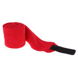 Maxbell 4pcs Soft Fleece Equestrian Leg Wraps Bandage for Horse Riding Racing Red