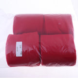 Maxbell 4pcs Soft Fleece Equestrian Leg Wraps Bandage for Horse Riding Racing Red