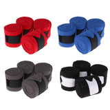 Maxbell 4pcs Soft Fleece Equestrian Leg Wraps Bandage for Horse Riding Racing Red